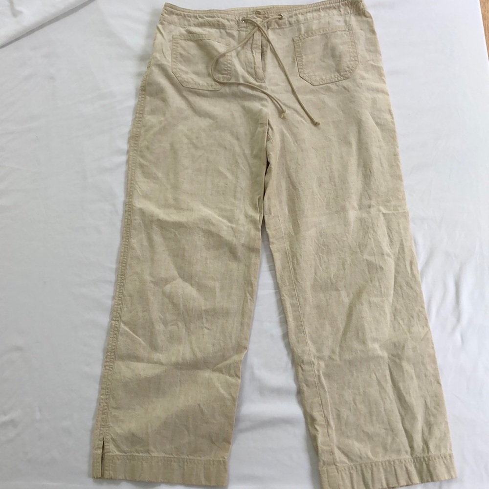 Ann Taylor loft linen Capri pants